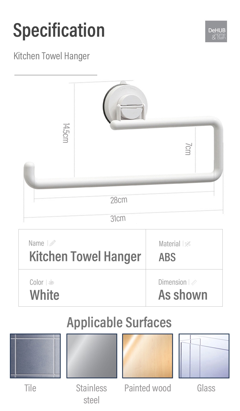 KOREA DeHUB Towel Paper Hanger Wall Mount-9